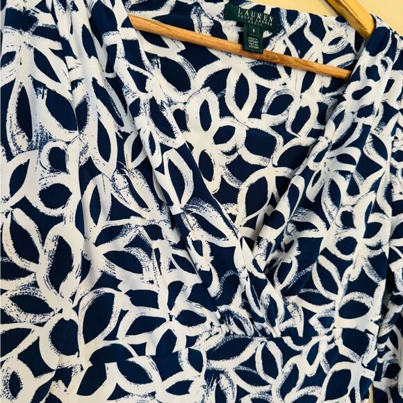 Lauren Ralph Lauren Blue Sheath Dress with 3/4 Sleeves - Picture 7 of 10